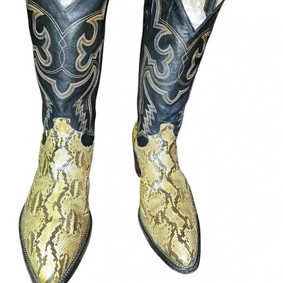 Vintage Panhandle Slim Python Skin Cowboy Boots. EUC! 9.5 D - Picture 3 of 7